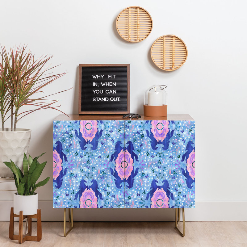 East Urban Home Schatzi Unicorn Damask Credenza Wayfair